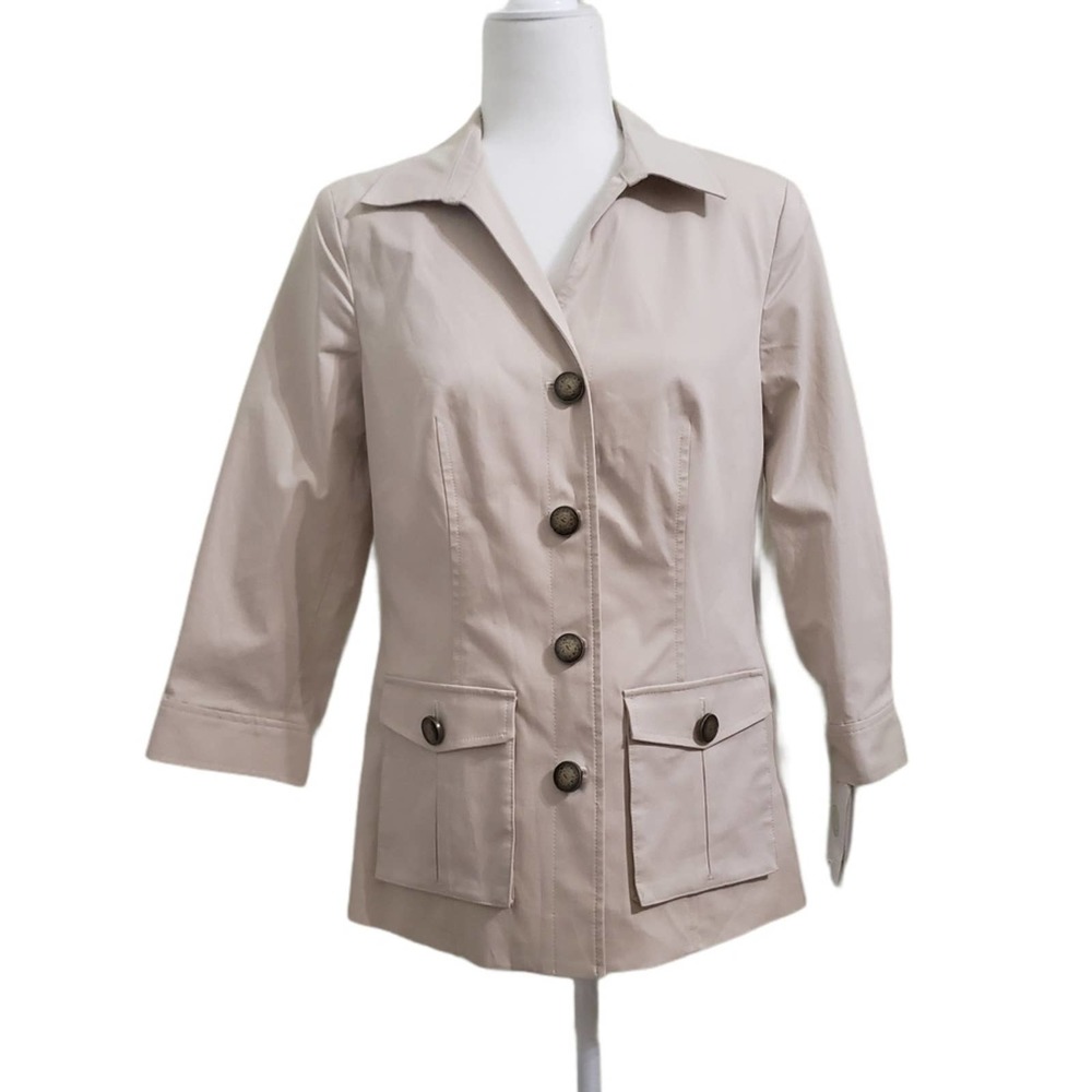 Doncaster Cream Colored Button Up Jacket - NWT